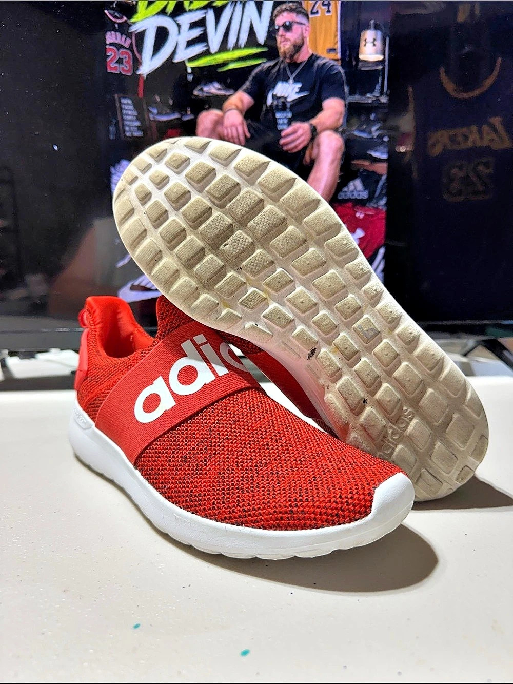 Adidas Lite Racer Adapt 4.0 Red & White Sneakers